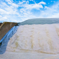Installation of HITEC’s Combi Barrier silage film over forage pile