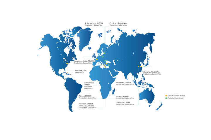 Plastika Kritis Group global distribution and production locations